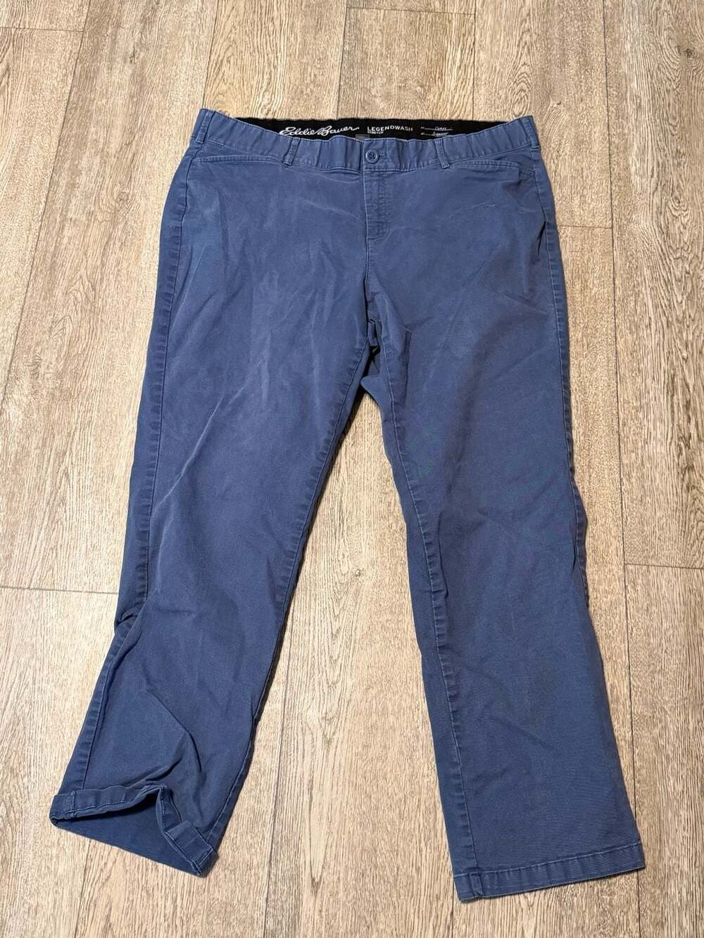 Eddie Bauer Legend Wash Stretch Women's Blue Chino Pants Size 20W